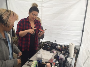 Hair and Makeup Tent / Portland Photo Producer in San Diego/ Capital One with Parliament